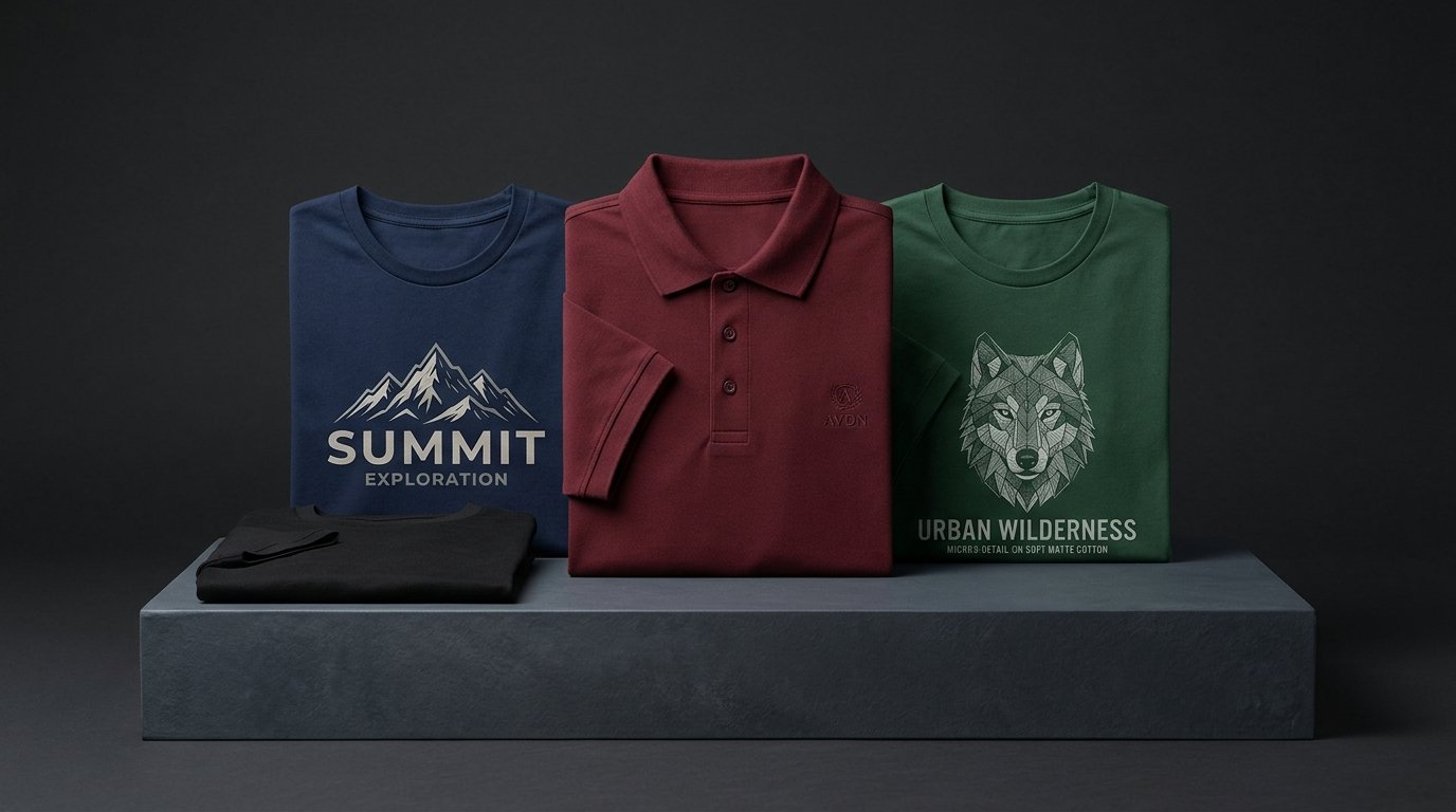 Bulk T-Shirt Supply dark canvas presentation